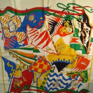 Gucci Scarf 34" x 34", white silk